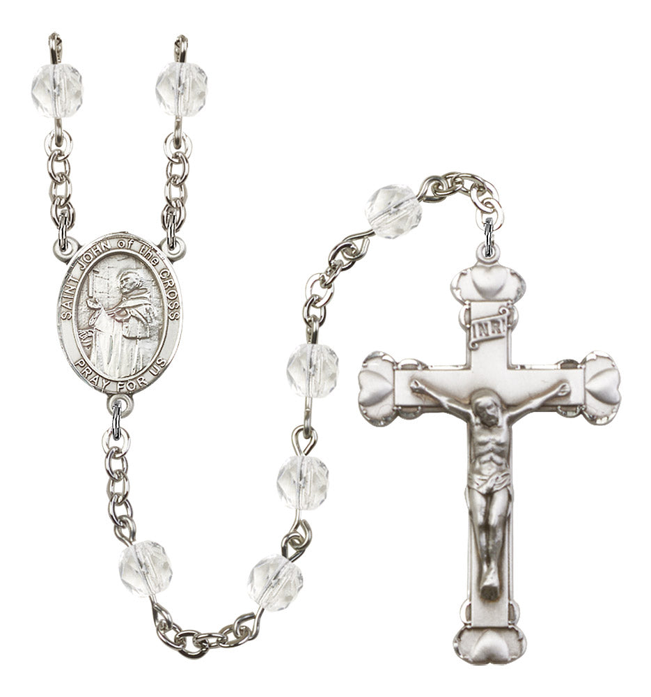 St. John of The Cross Rosary - 6MM Fire Polished Beads (8231SS)