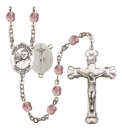 St. John Paul II Rosary - 6MM Fire Polished Beads (8234SS)