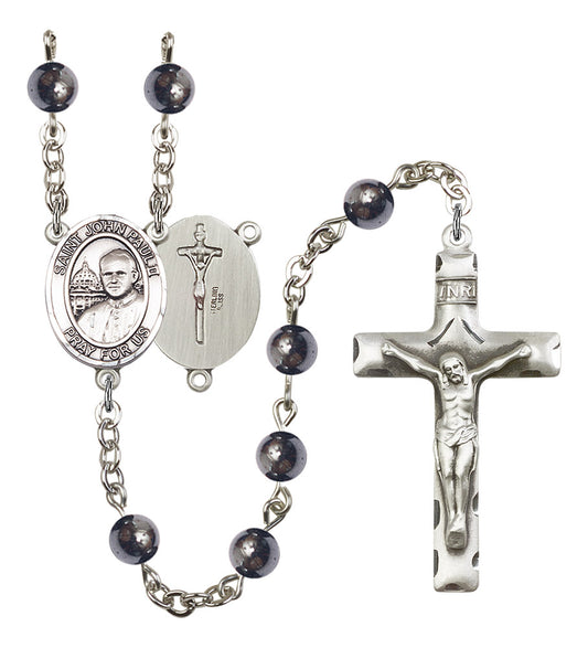 St. John Paul II Rosary - 6 Bead Options (8234SS)