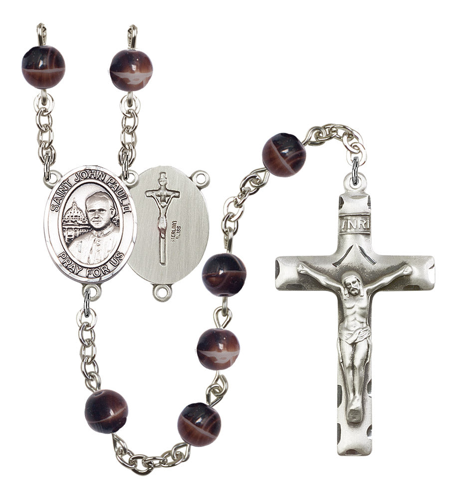 St. John Paul II Rosary - 6 Bead Options (8234SS)