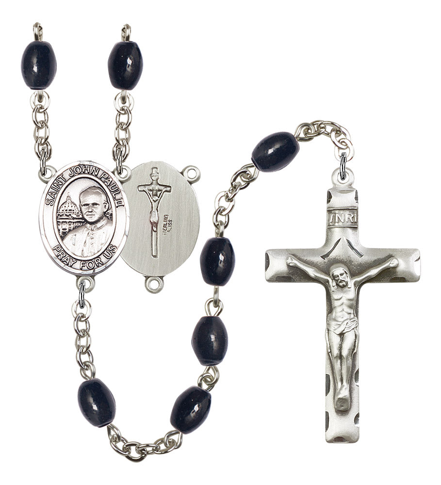 St. John Paul II Rosary - 6 Bead Options (8234SS)