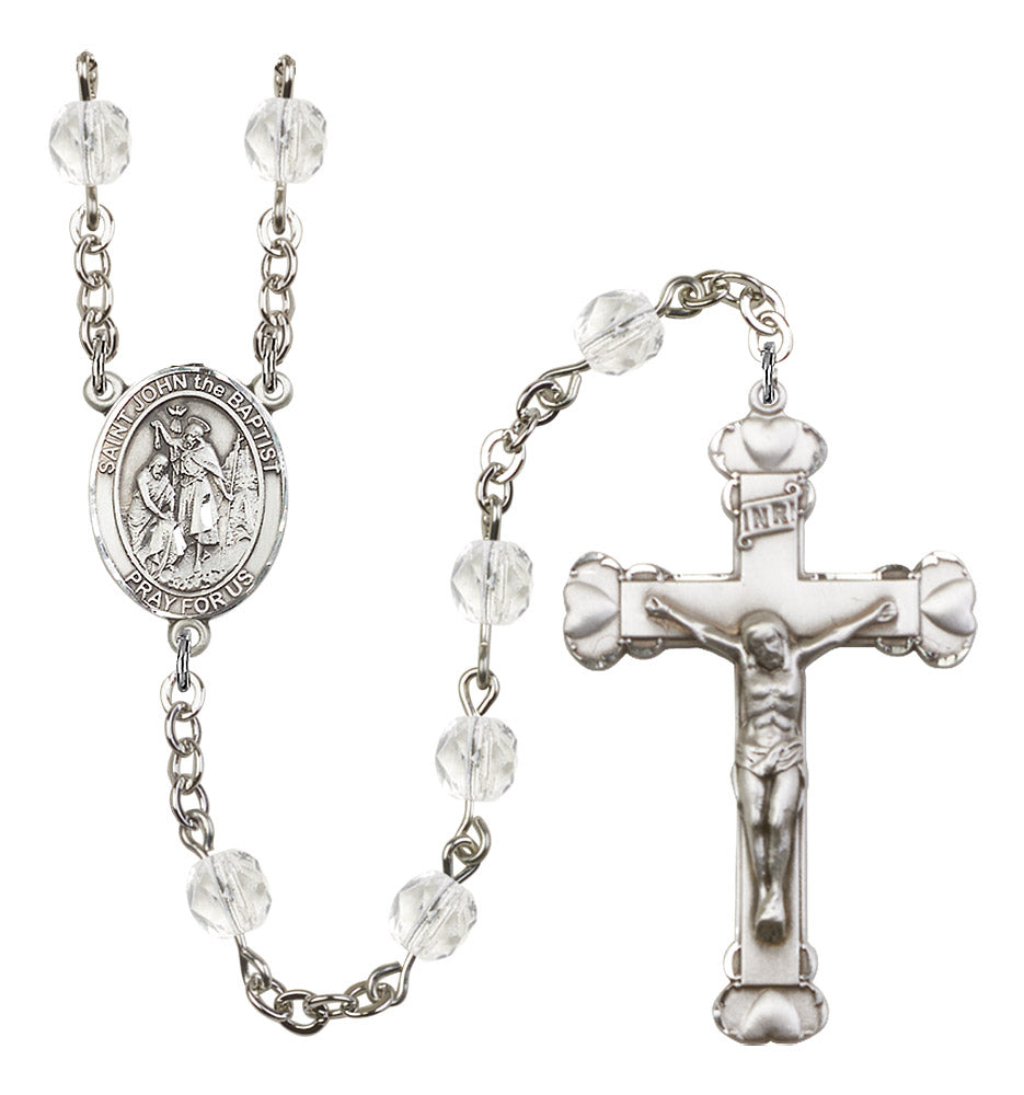 St. John The Baptist Rosary - 6MM Fire Polished Beads (8054SS)