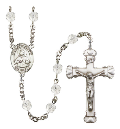 St. John Vianney Rosary - 6MM Fire Polished Beads (8282SS)