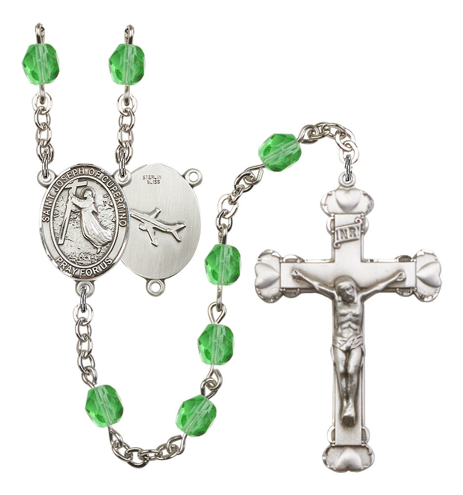 St. Joseph of Cupertino Rosary - 6MM Fire Polished Beads (8057SS)