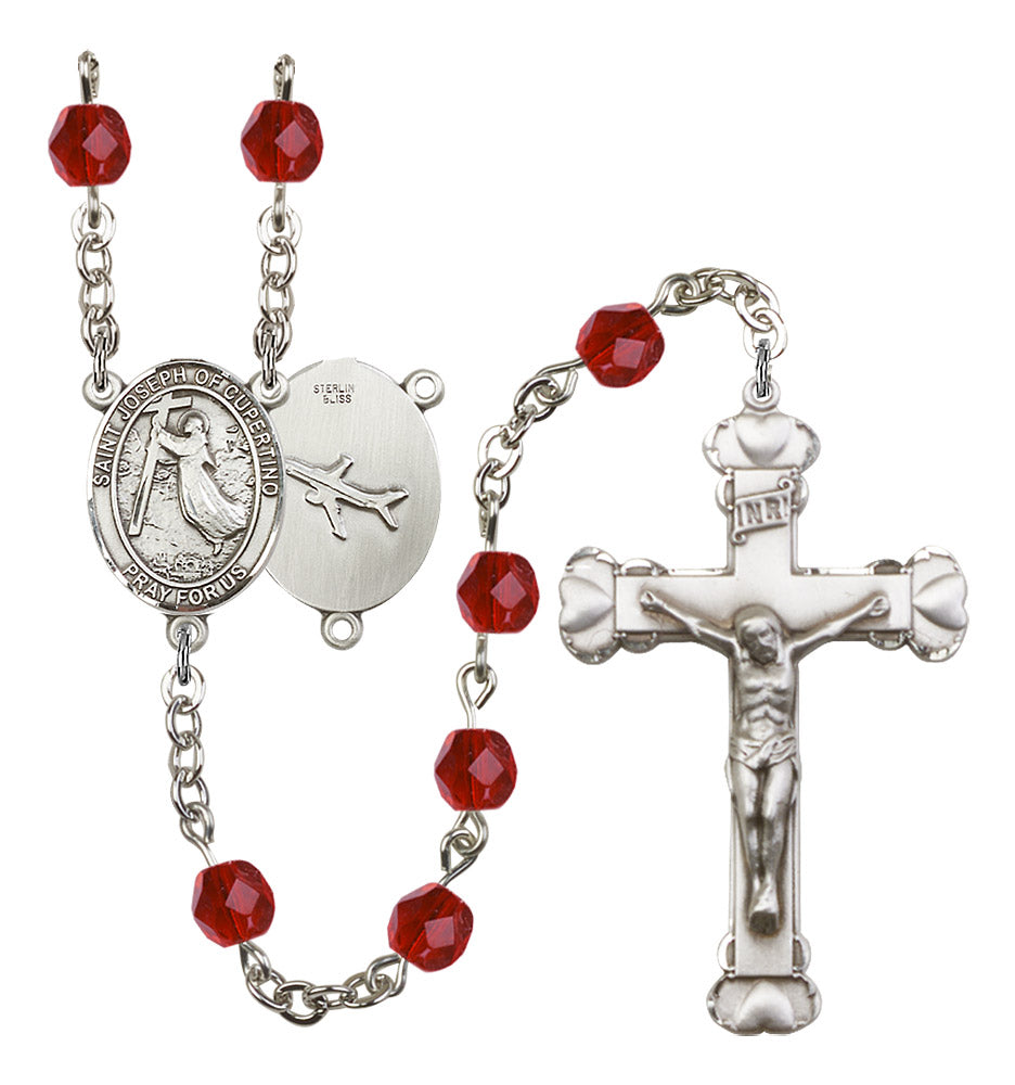 St. Joseph of Cupertino Rosary - 6MM Fire Polished Beads (8057SS)