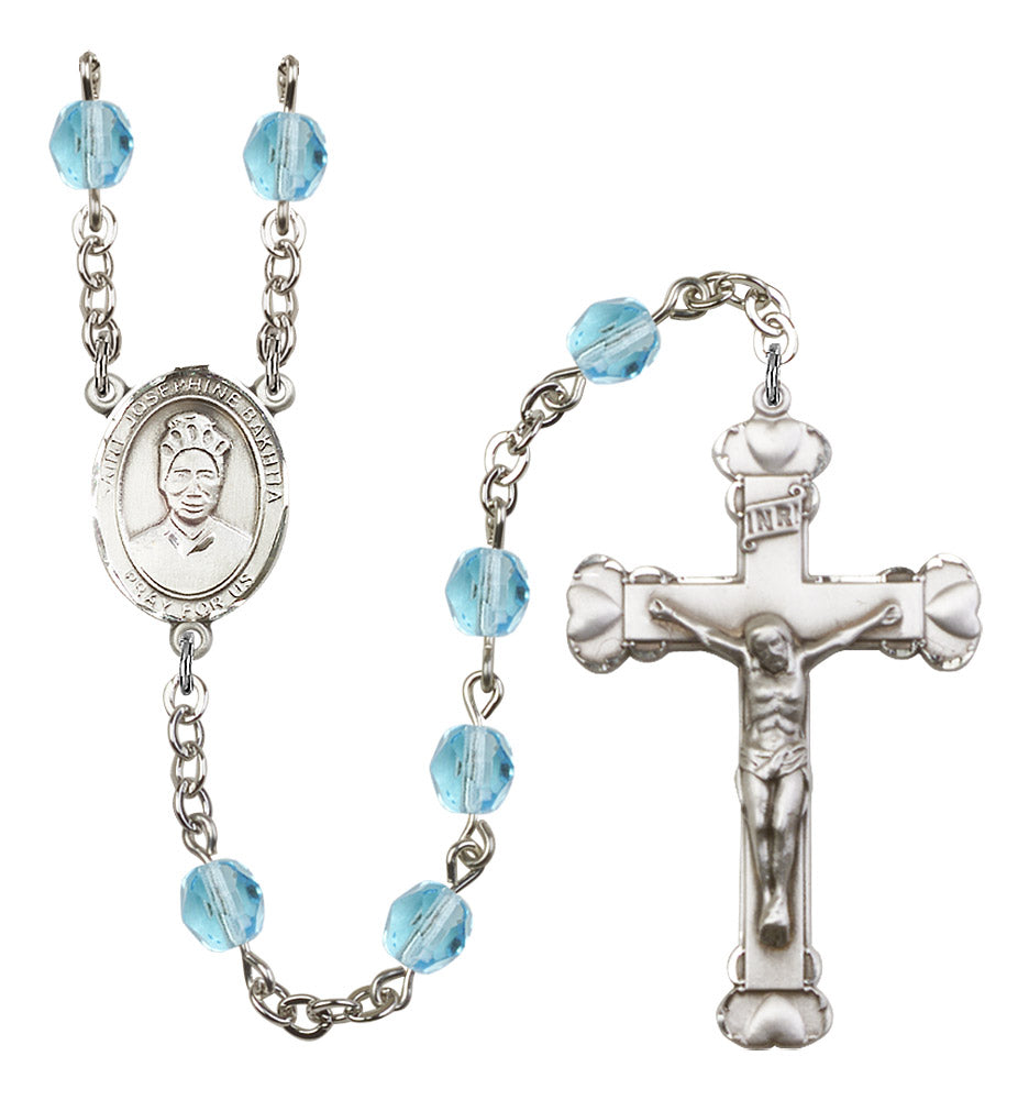 St. Josephine Bakhita Rosary - 6MM Fire Polished Beads (8360SS)