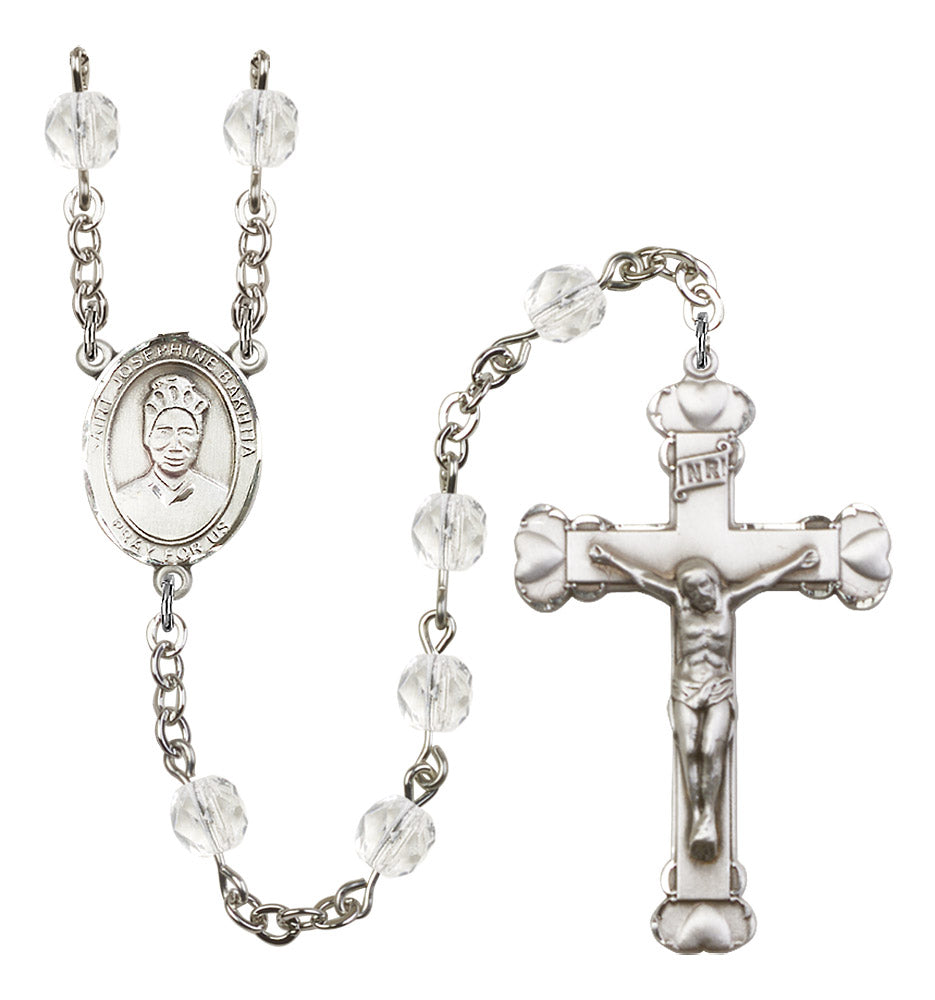 St. Josephine Bakhita Rosary - 6MM Fire Polished Beads (8360SS)