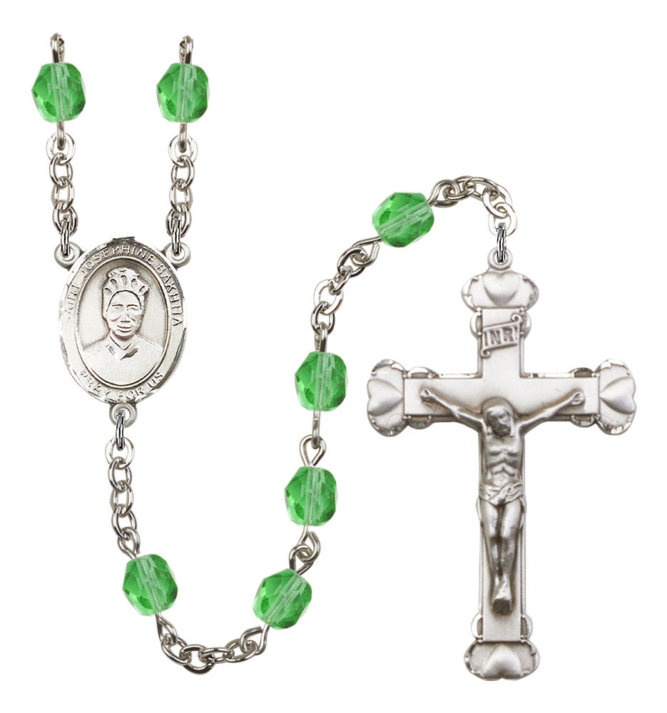 St. Josephine Bakhita Rosary - 6MM Fire Polished Beads (8360SS)