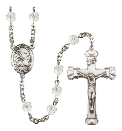 St. Joshua Rosary - 6MM Fire Polished Beads (8059SS)