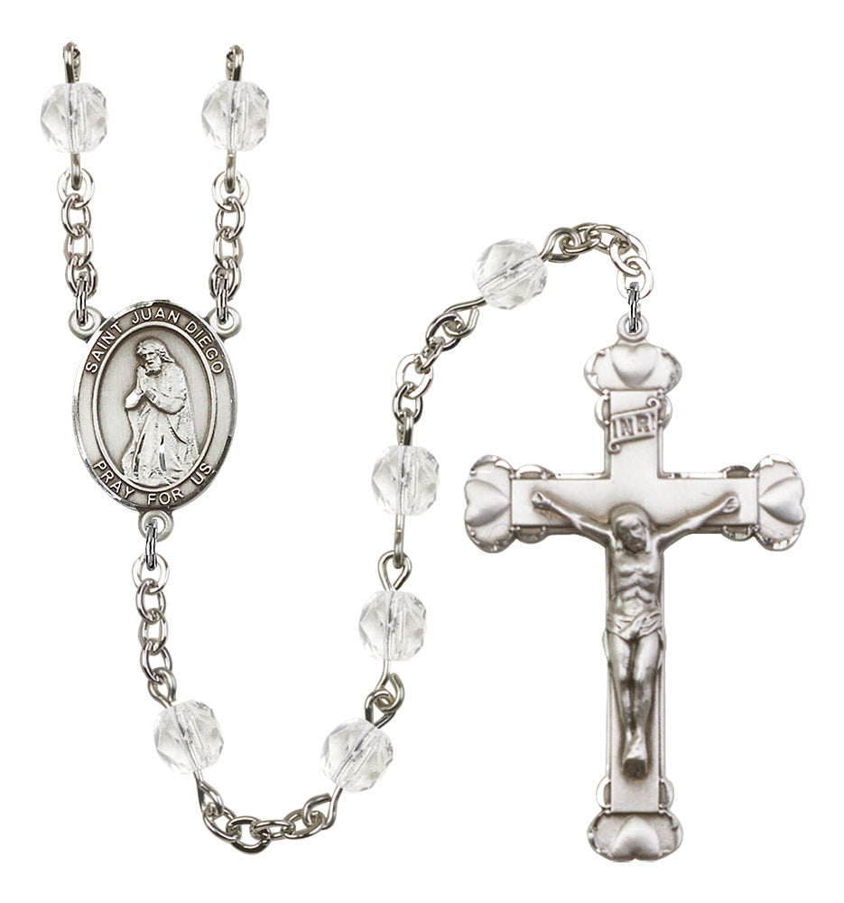 St. Juan Diego Rosary - 6MM Fire Polished Beads (8111SS)