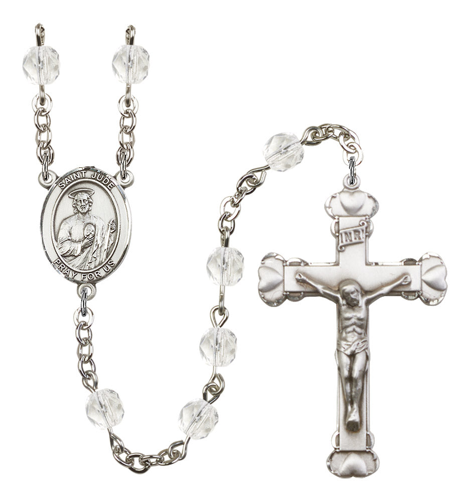 St. Jude Thaddeus Rosary - 6MM Fire Polished Beads (8060SS)
