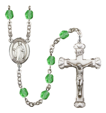St. Justin Rosary - 6MM Fire Polished Beads (8052SS)