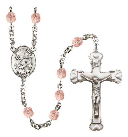 St. Kevin Rosary - 6MM Fire Polished Beads (8062SS)