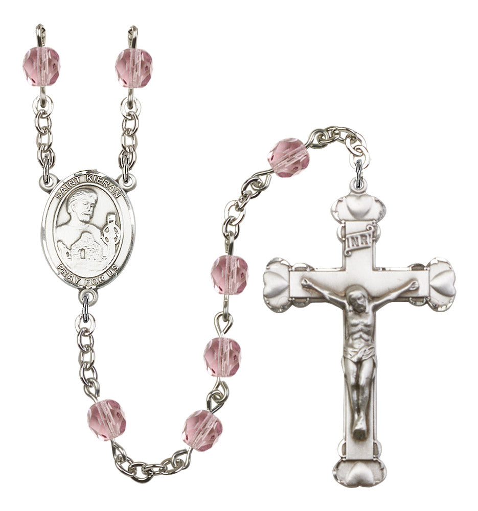 St. Kieran Rosary - 6MM Fire Polished Beads (8367SS)