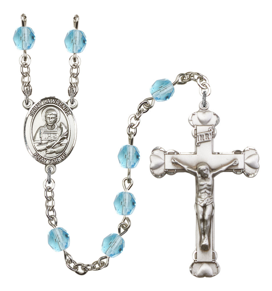 St. Lawrence Rosary - 6MM Fire Polished Beads (8063SS)
