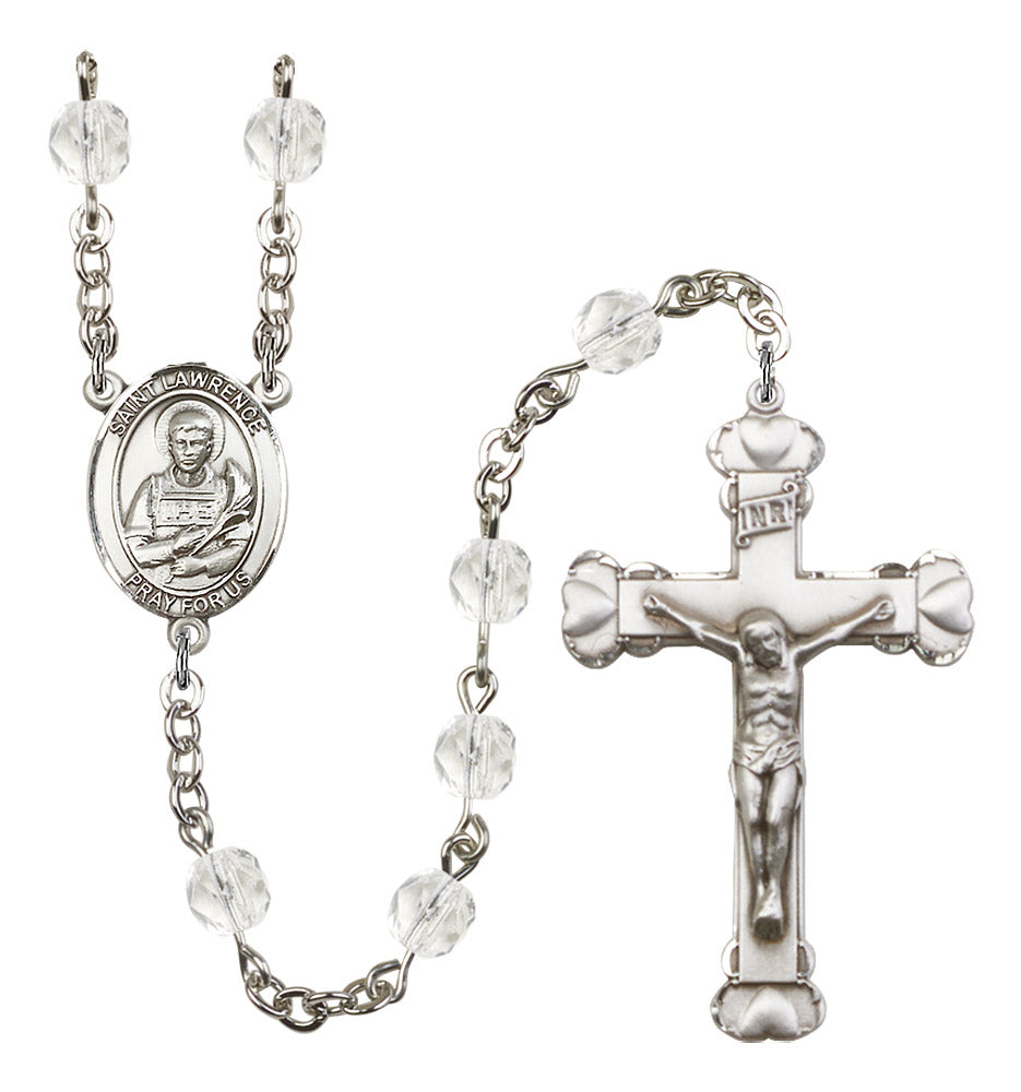 St. Lawrence Rosary - 6MM Fire Polished Beads (8063SS)