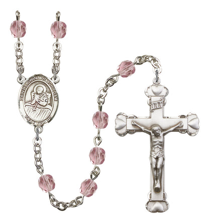 St. Lidwina of Schiedam Rosary - 6MM Fire Polished Beads (8297SS)