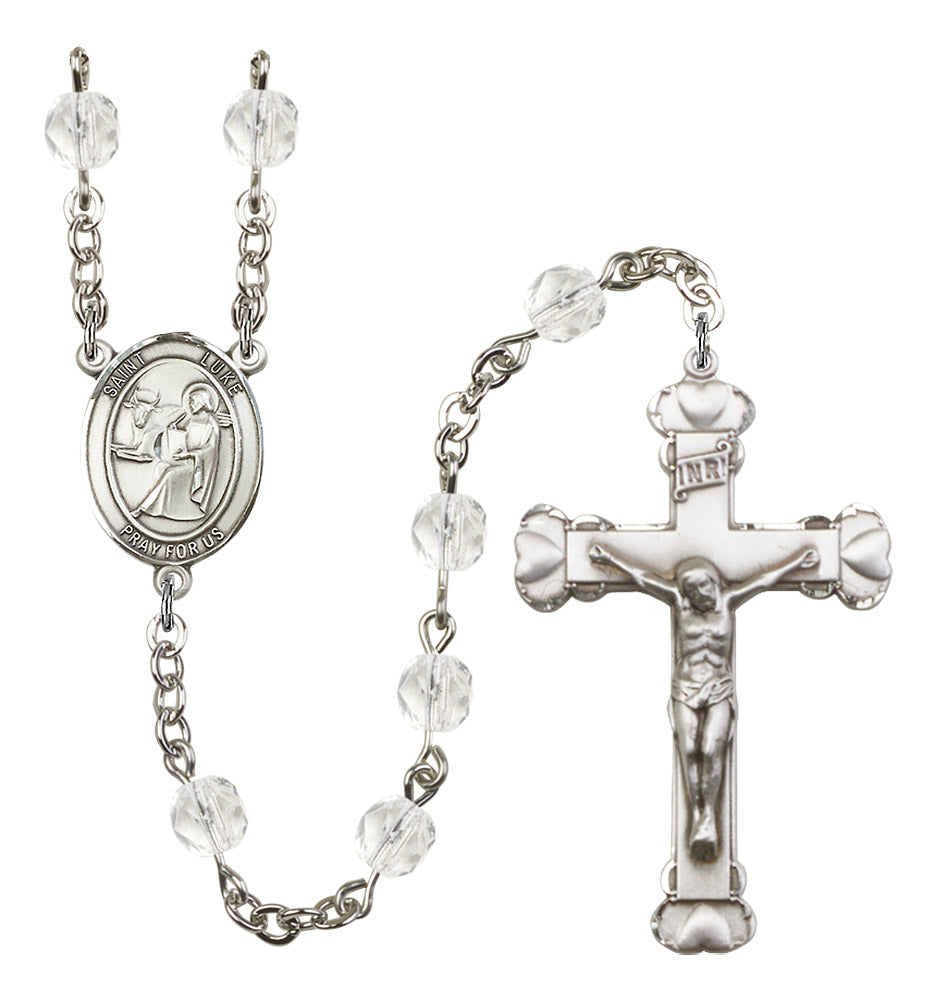 St. Luke The Apostle Rosary - 6MM Fire Polished Beads (8068SS)