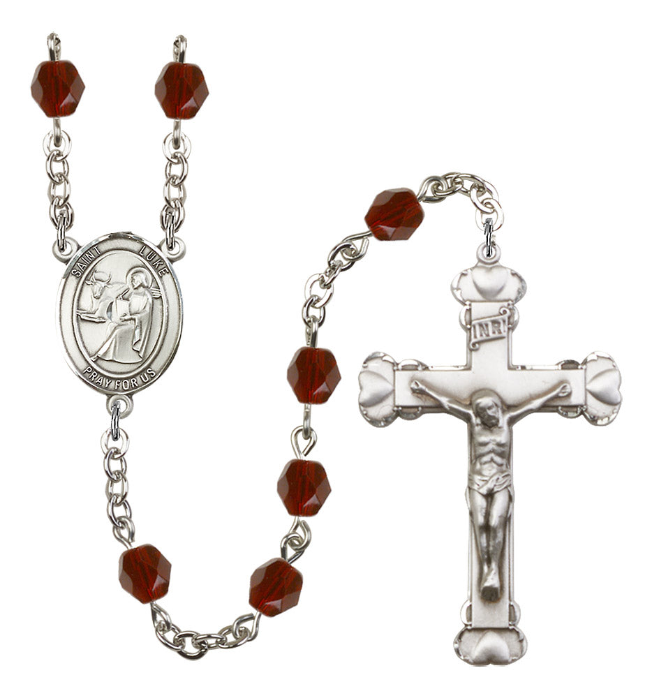 St. Luke The Apostle Rosary - 6MM Fire Polished Beads (8068SS)