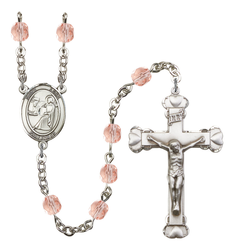 St. Luke The Apostle Rosary - 6MM Fire Polished Beads (8068SS)