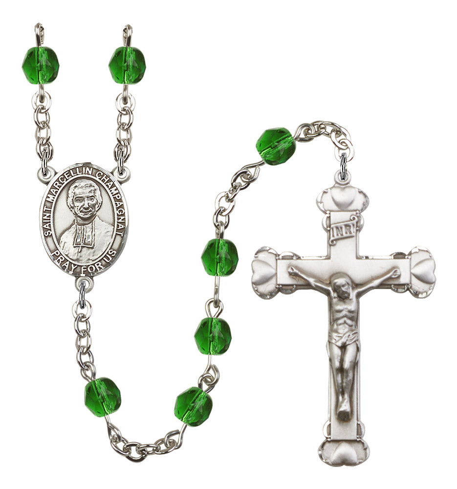 St. Marcellin Champagnat Rosary - 6MM Fire Polished Beads (8131SS)