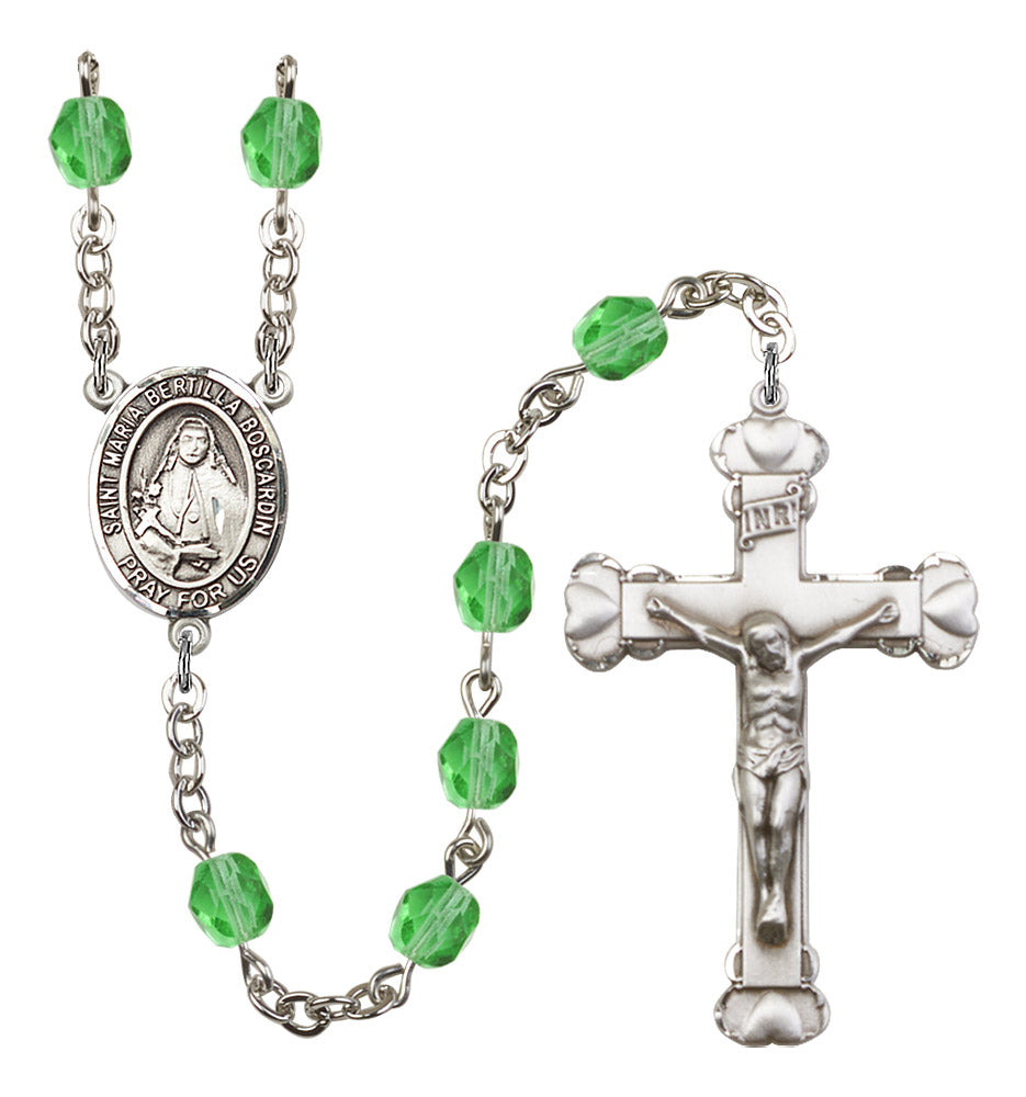 St. Maria Bertilla Boscardin Rosary - 6MM Fire Polished Beads (8428SS)