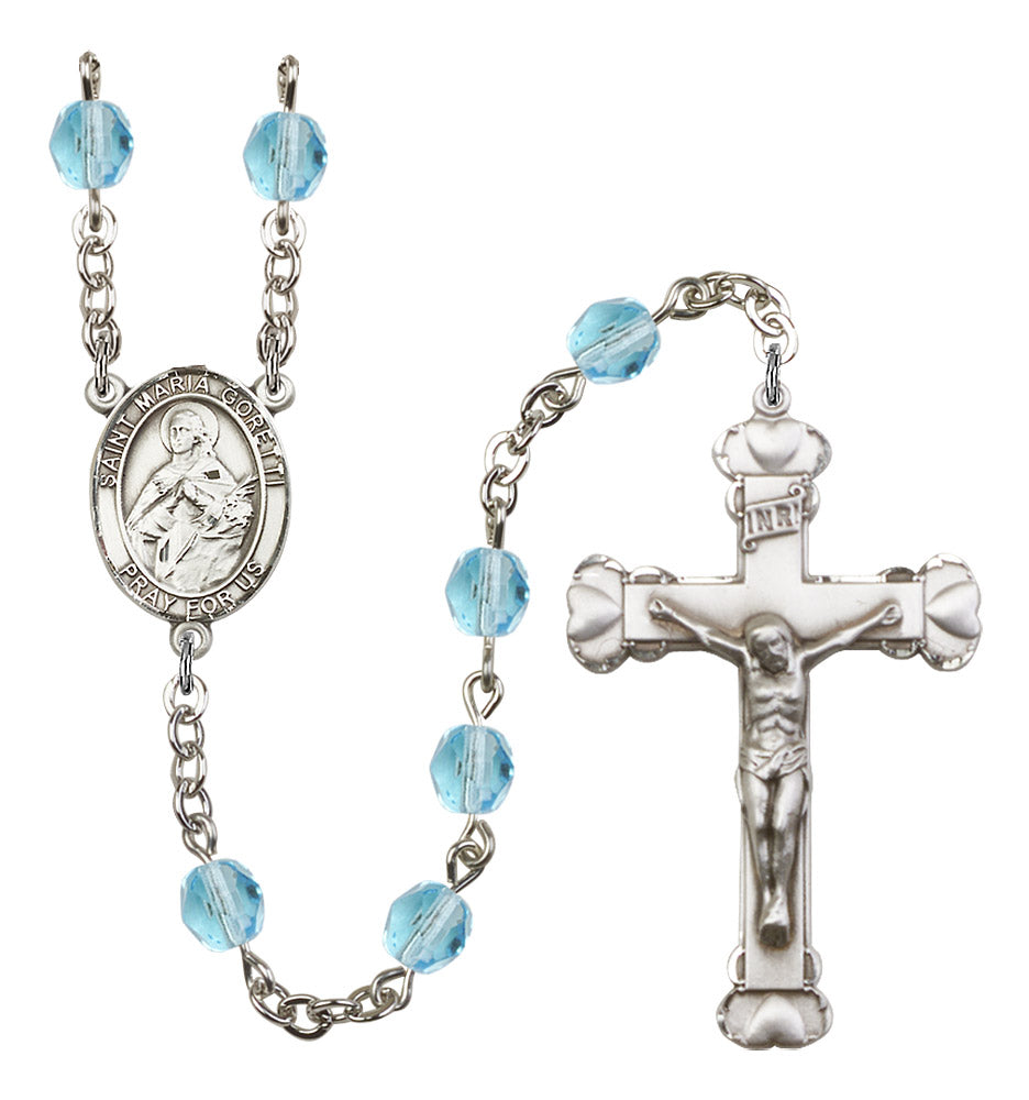 St. Maria Goretti Rosary - 6MM Fire Polished Beads (8208SS)