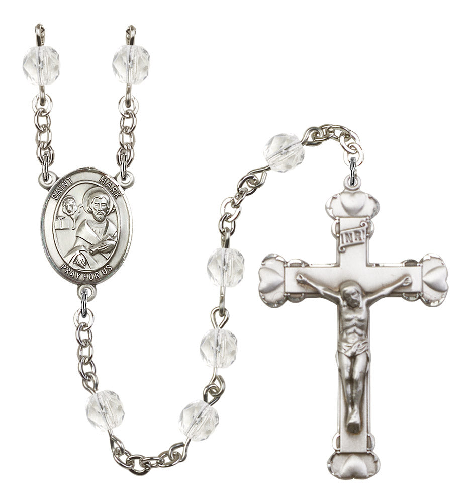 St. Mark The Evangelist Rosary - 6MM Fire Polished Beads (8070SS)