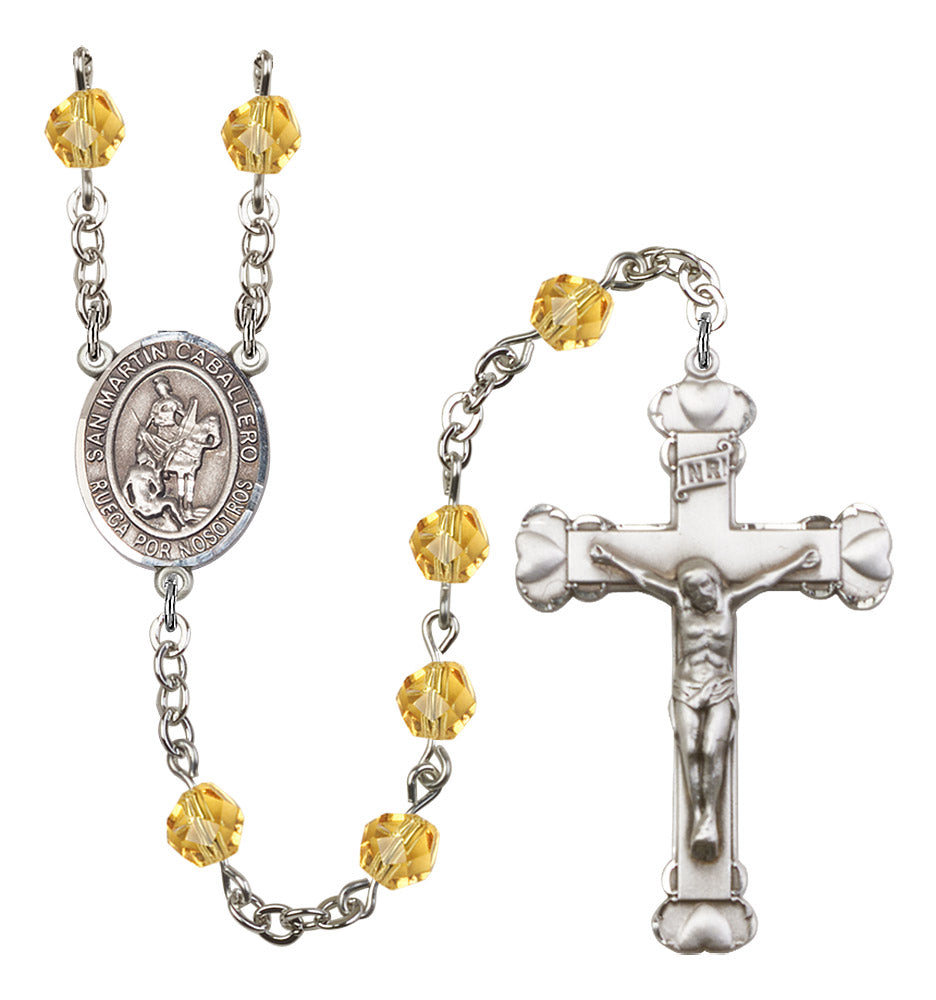 San Martin Caballero Rosary - 6MM Fire Polished Beads (8200SPSS)