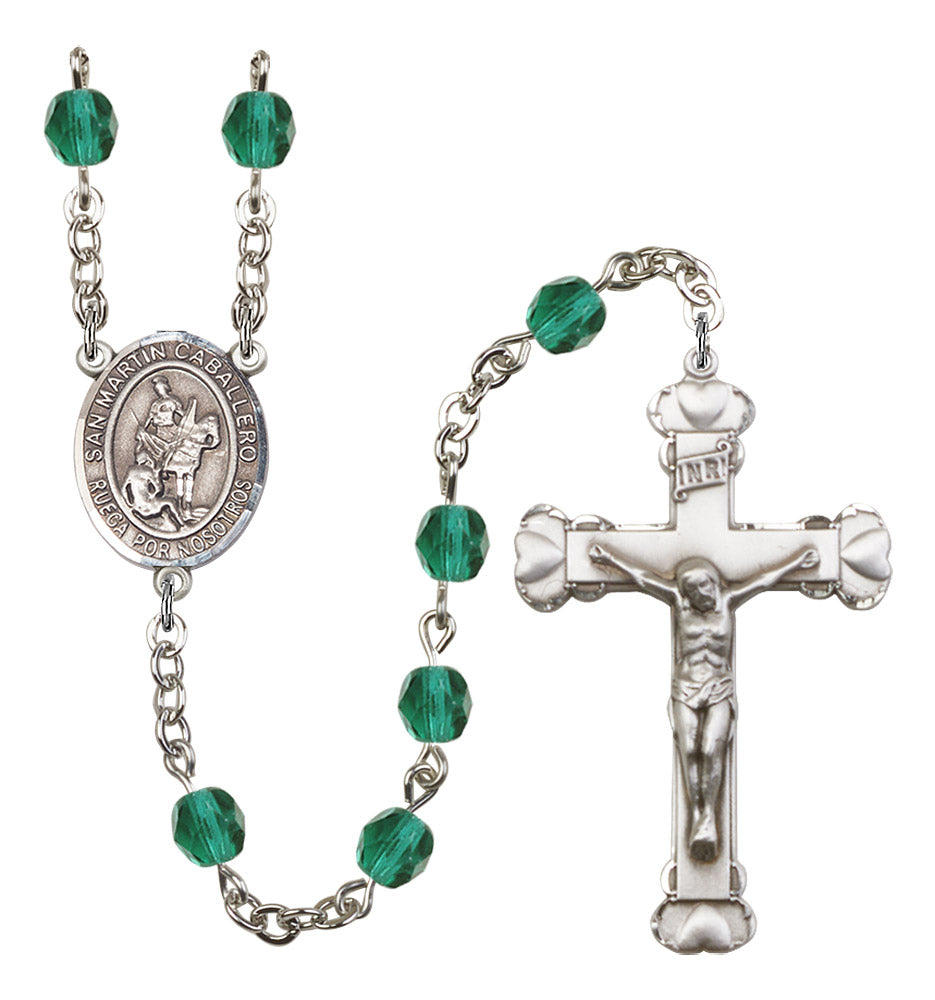 San Martin Caballero Rosary - 6MM Fire Polished Beads (8200SPSS)