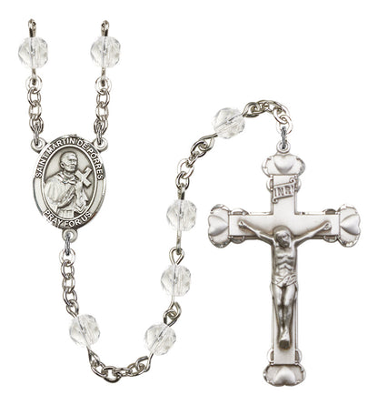 St. Martin De Porres Rosary - 6MM Fire Polished Beads (8089SS)