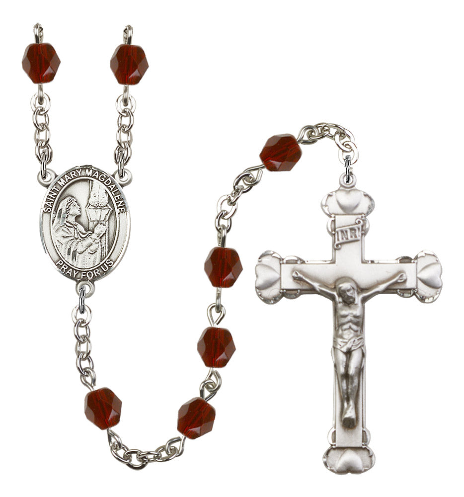 St. Mary Magdalene Rosary - 6MM Fire Polished Beads (8071SS)