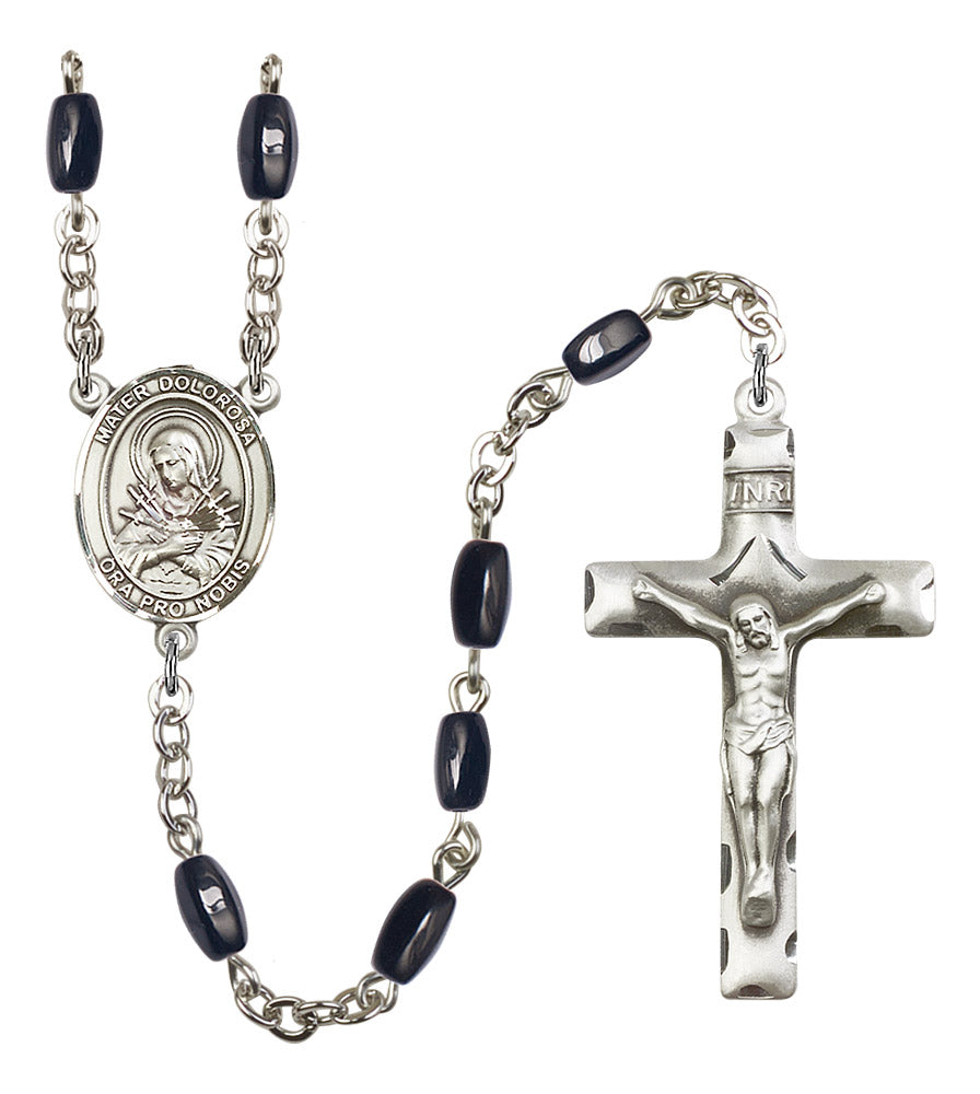 Mater Dolorosa Rosary - 6 Bead Options (8290SS)