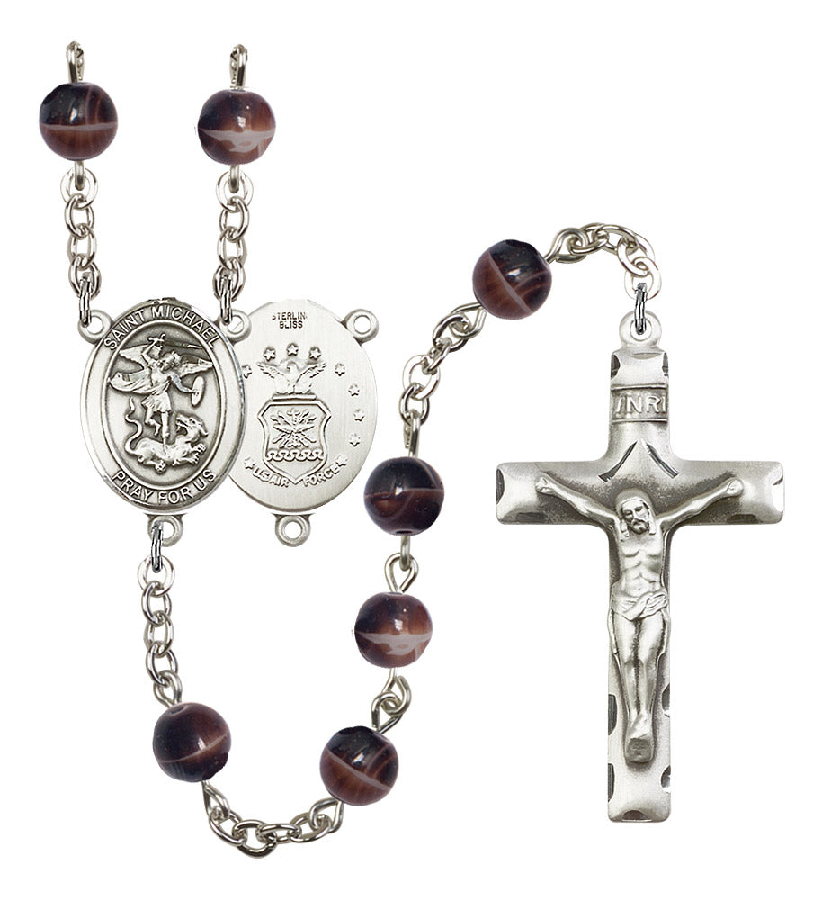 St. Michael / Air Force Rosary - 6 Bead Options (8076S1SS)