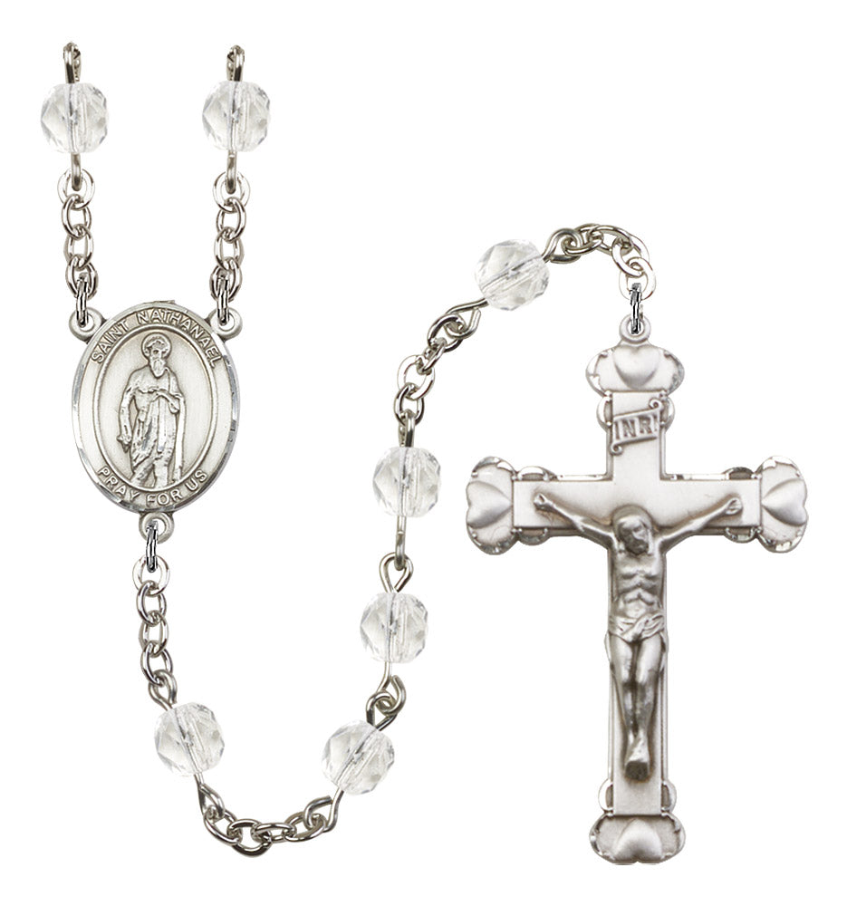 St. Nathanael Rosary - 6MM Fire Polished Beads (8398SS)