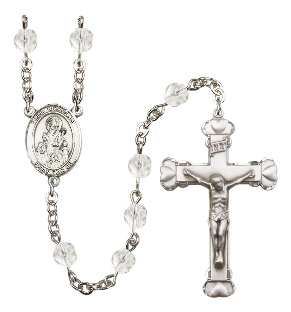 St. Nicholas Rosary - 6MM Fire Polished Beads (8080SS)