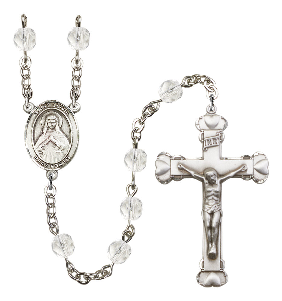 St. Olivia Rosary - 6MM Fire Polished Beads (8312SS)
