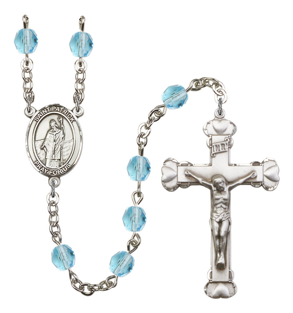 St. Patrick Rosary - 6MM Fire Polished Beads (8084SS)