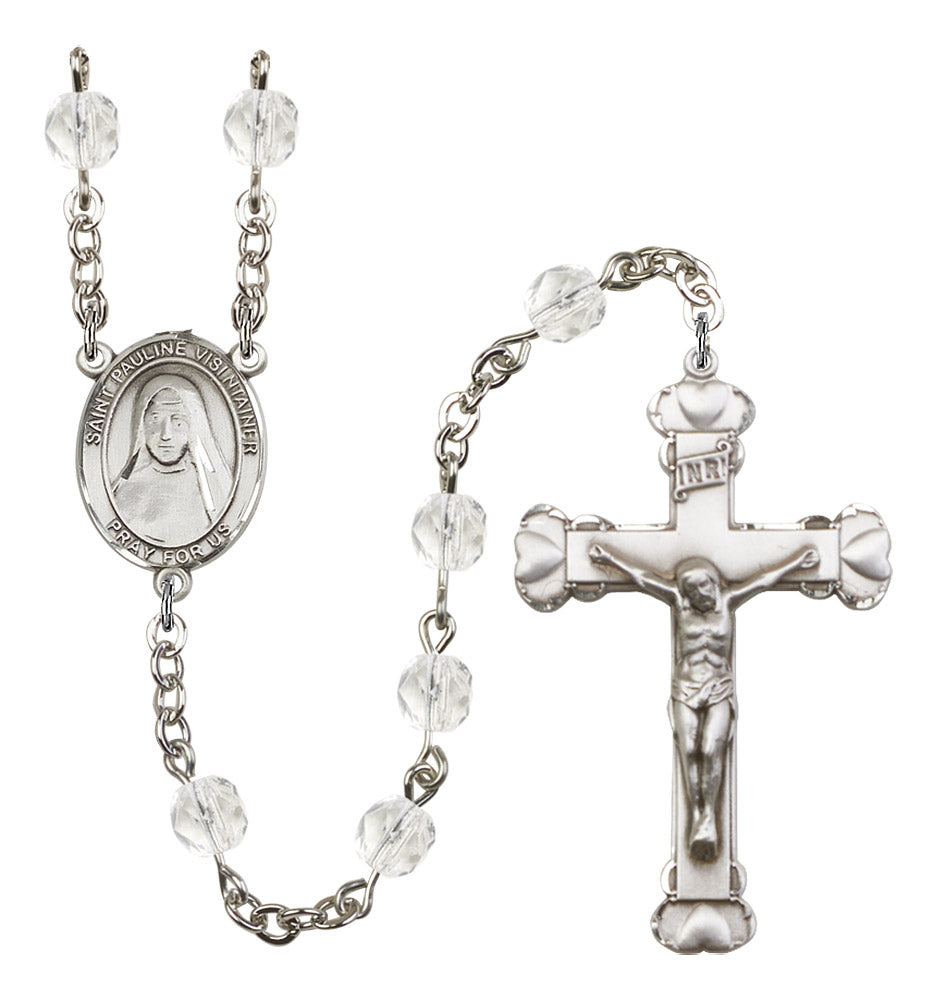 St. Pauline Visintainer Rosary - 6MM Fire Polished Beads (8391SS)