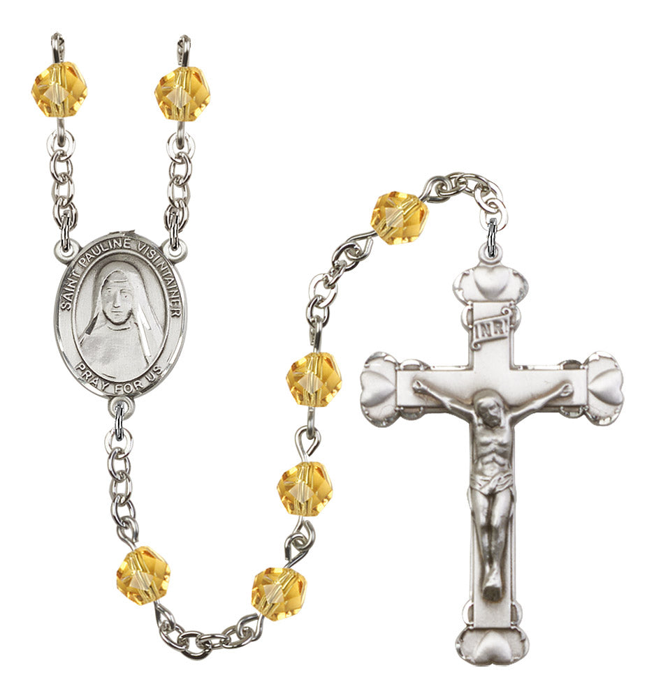 St. Pauline Visintainer Rosary - 6MM Fire Polished Beads (8391SS)