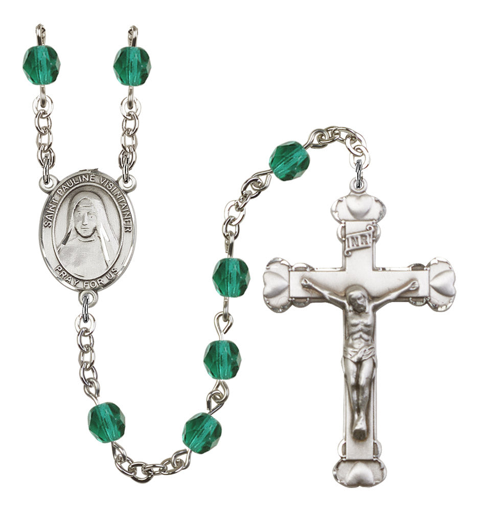 St. Pauline Visintainer Rosary - 6MM Fire Polished Beads (8391SS)