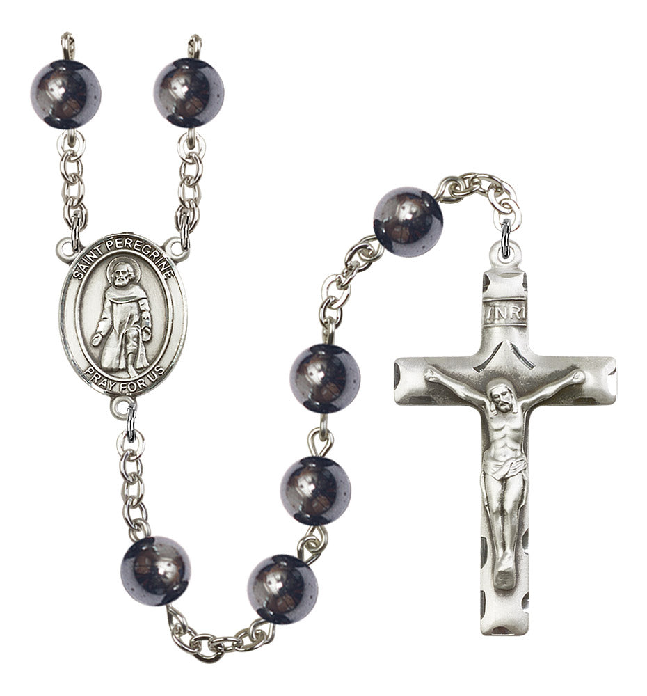 St. Peregrine Laziosi Rosary - 6 Bead Options (8088SS)