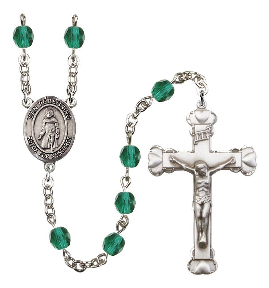 San Peregrino Rosary - 6MM Fire Polished Beads (8088SPSS)
