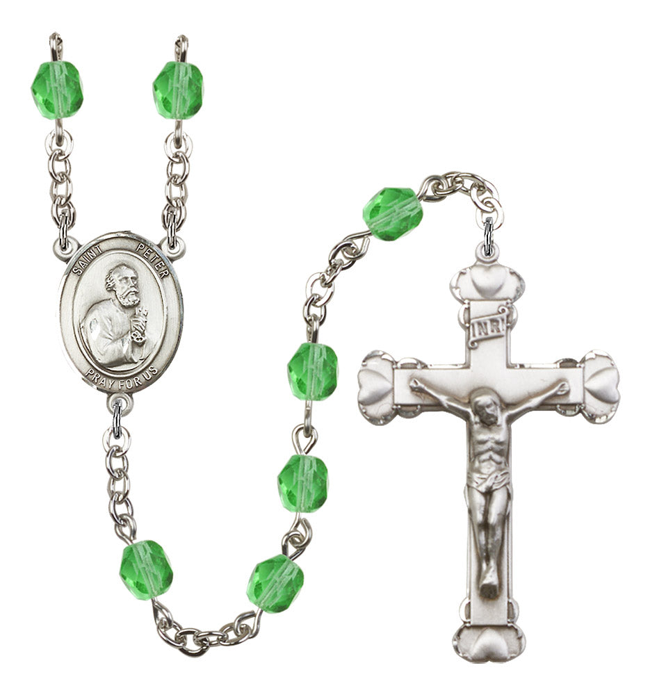 St. Peter The Apostle Rosary - 6MM Fire Polished Beads (8090SS)
