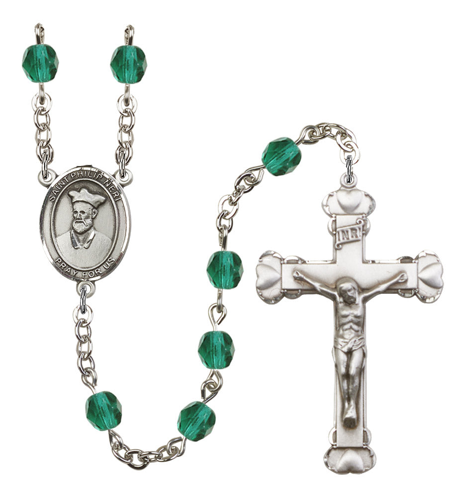 St. Philip Neri Rosary - 6MM Fire Polished Beads (8369SS)