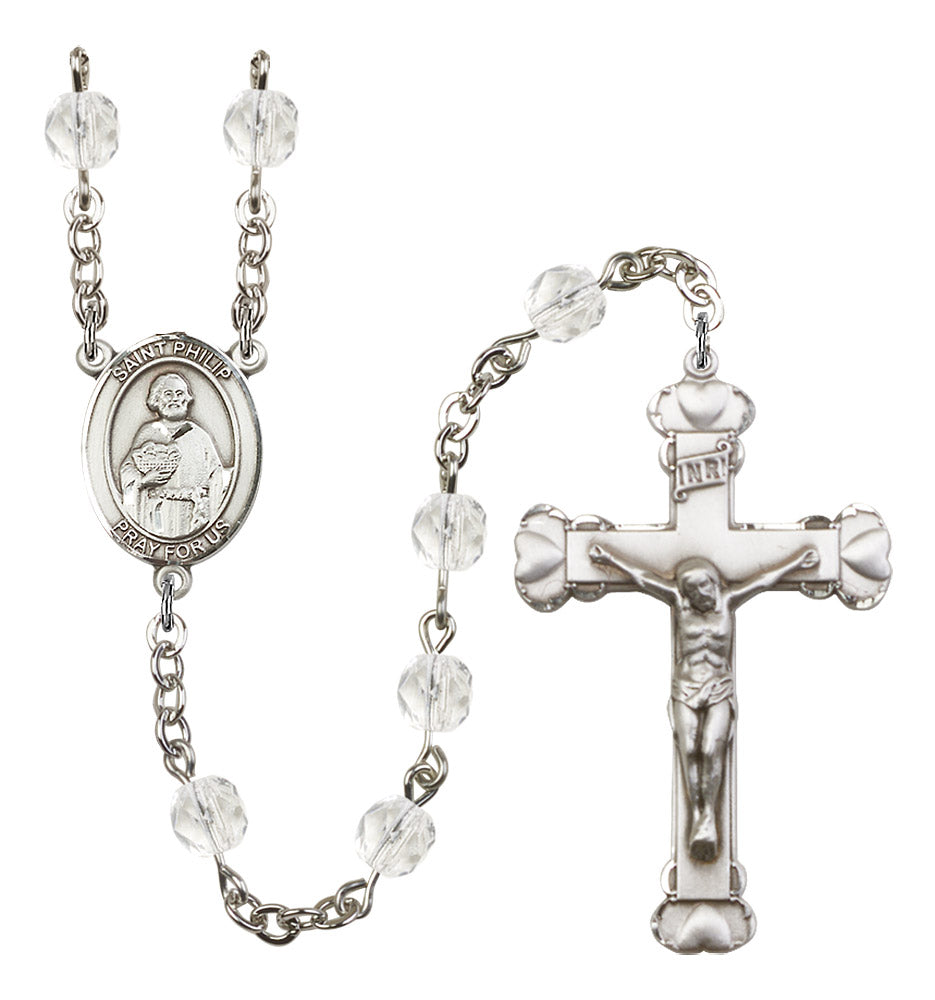 St. Philip The Apostle Rosary - 6MM Fire Polished Beads (8083SS)