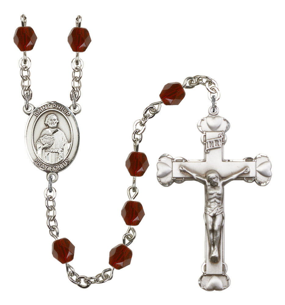 St. Philip The Apostle Rosary - 6MM Fire Polished Beads (8083SS)