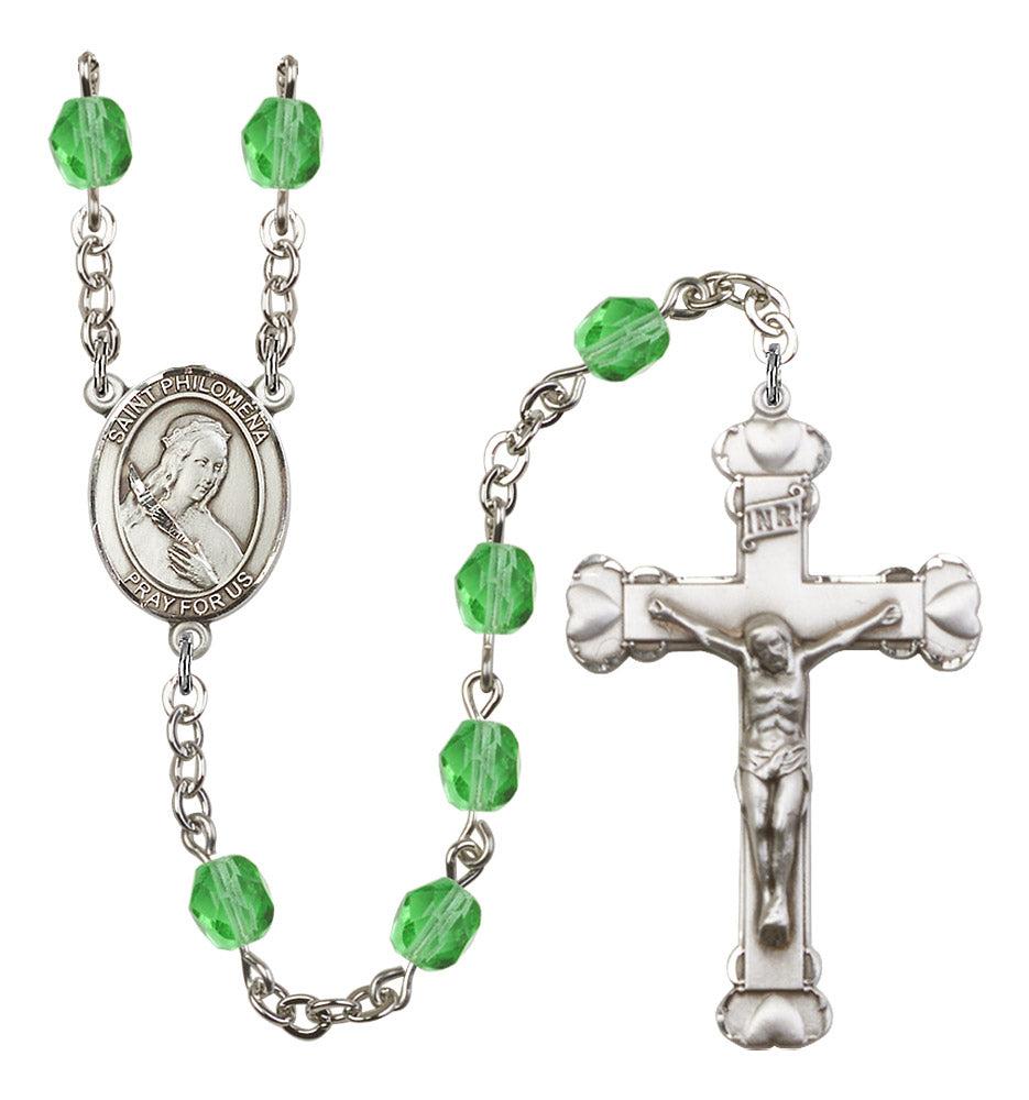 St. Philomena Rosary - 6MM Fire Polished Beads (8077SS)