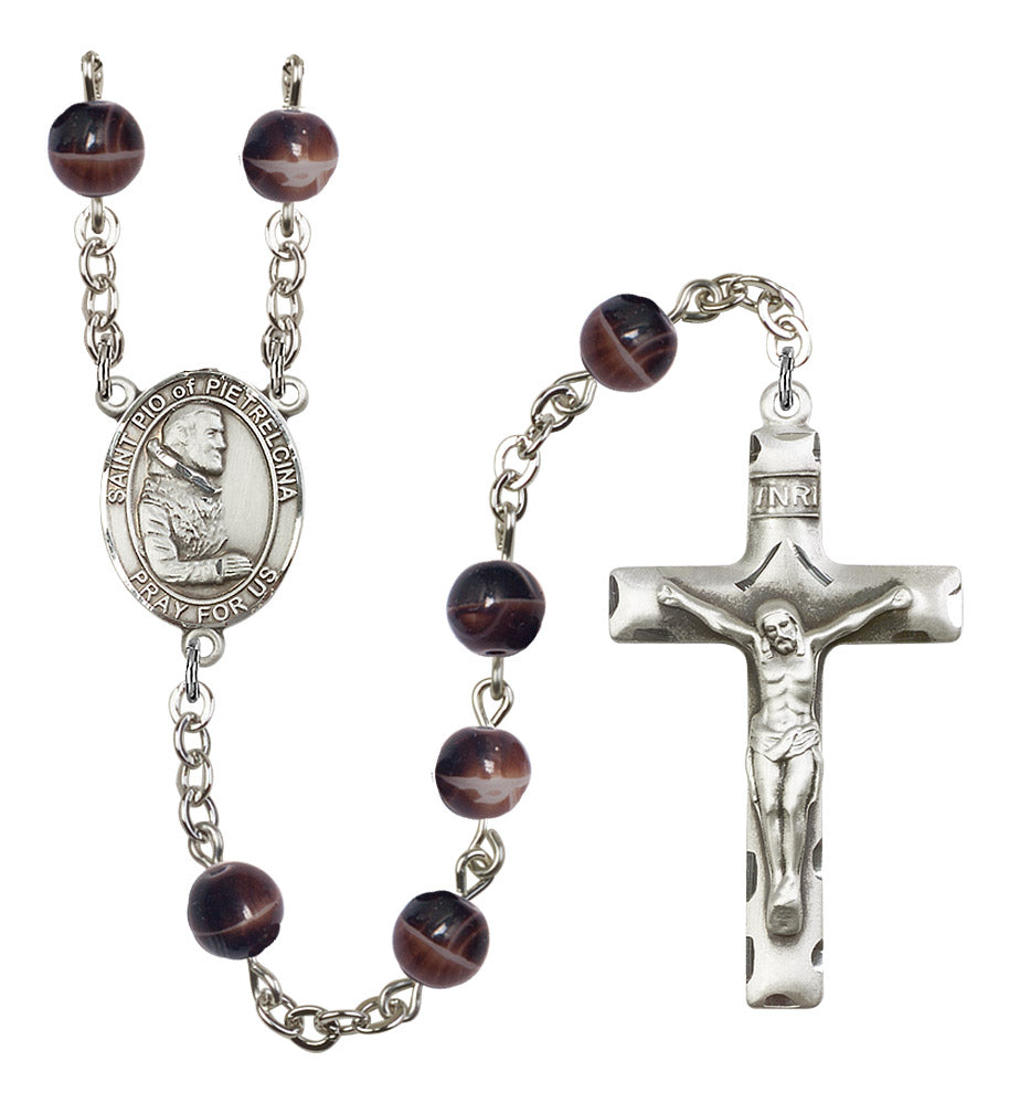St. Pio of Pietrelcina Rosary - 6 Bead Options (8125SS)