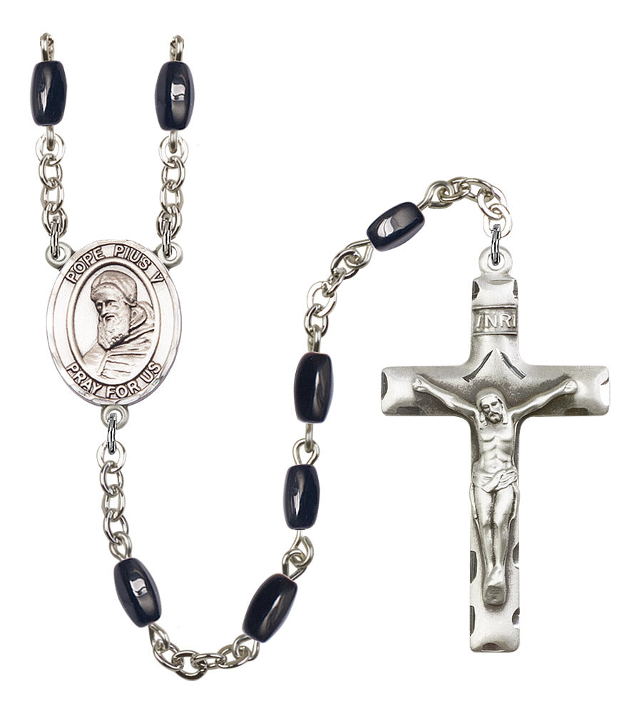 St. Pius X Rosary - 6 Bead Options (8452SS)